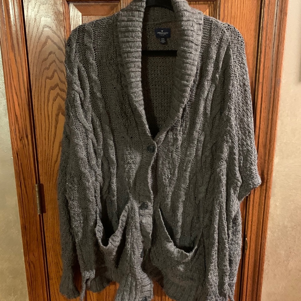 American Eagle Gray Cardigan